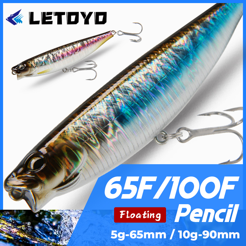 Fishing Lure Topwater - LETOYO 65mm 5g/90mm 10g Surface crayon