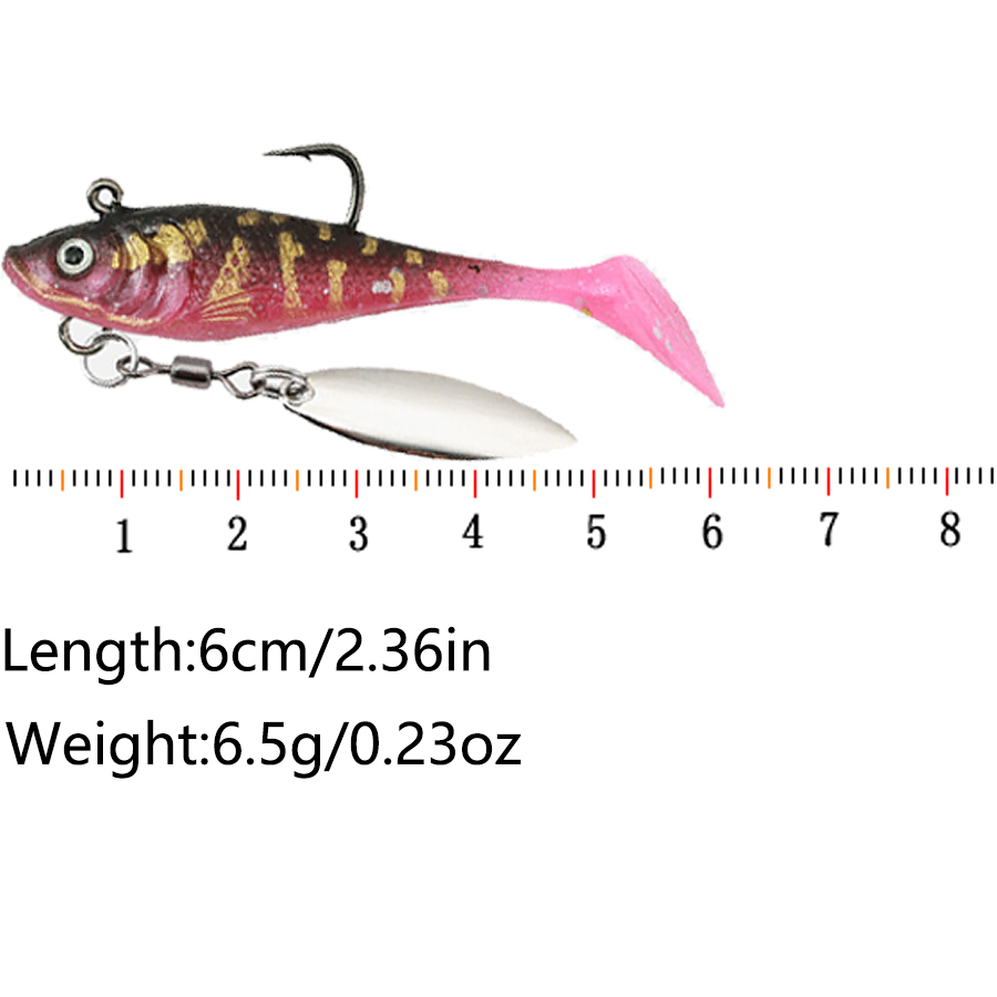 Lot de 5 leurres souples artif - Fishing Lure Spinner avis et prix