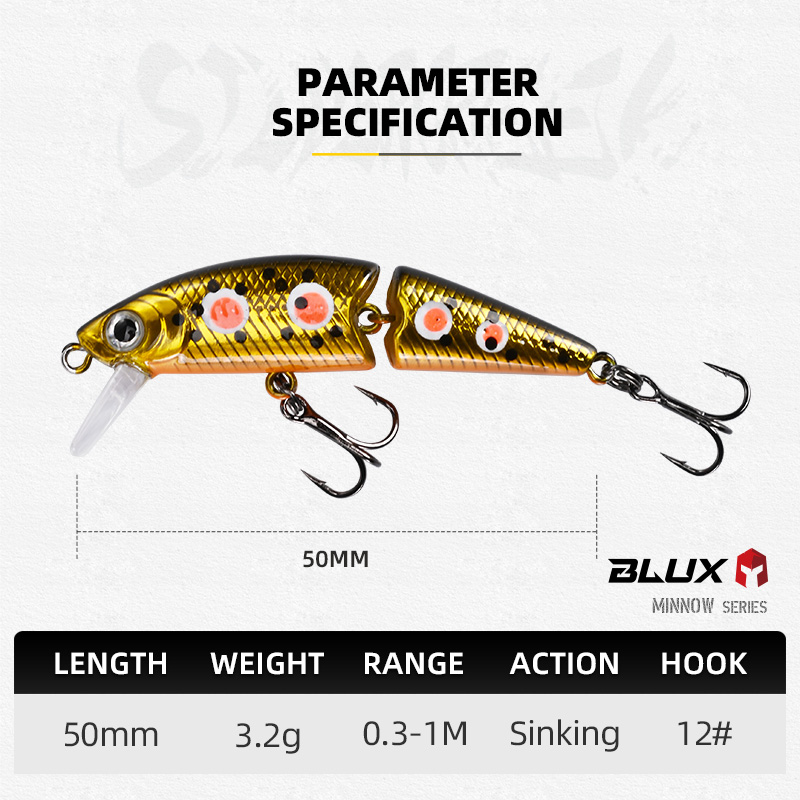 BLUX DR. Minnow Joint 50S Swim - Fishing Lure Swimbait avis et prix