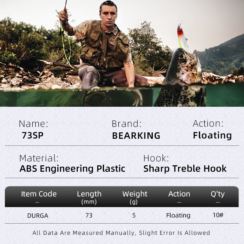 BEARKING nouveau modèle 73mm 5 - Fishing Lure Crankbait avis et prix