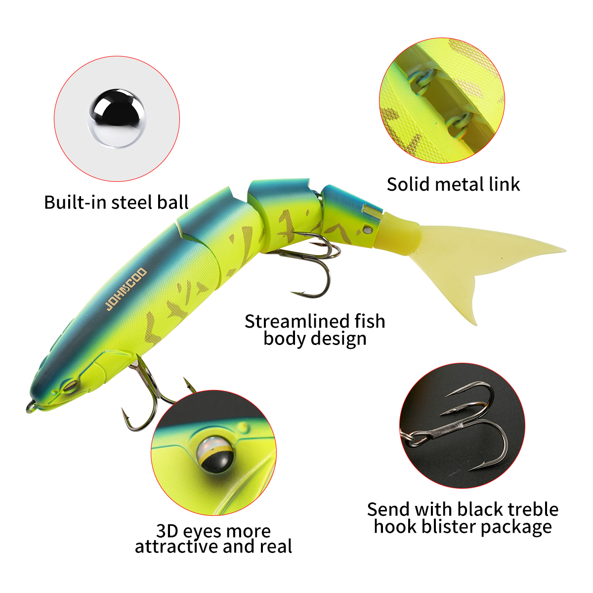 Johncoo leurre de pêche articu - Fishing Lure Popper avis et prix